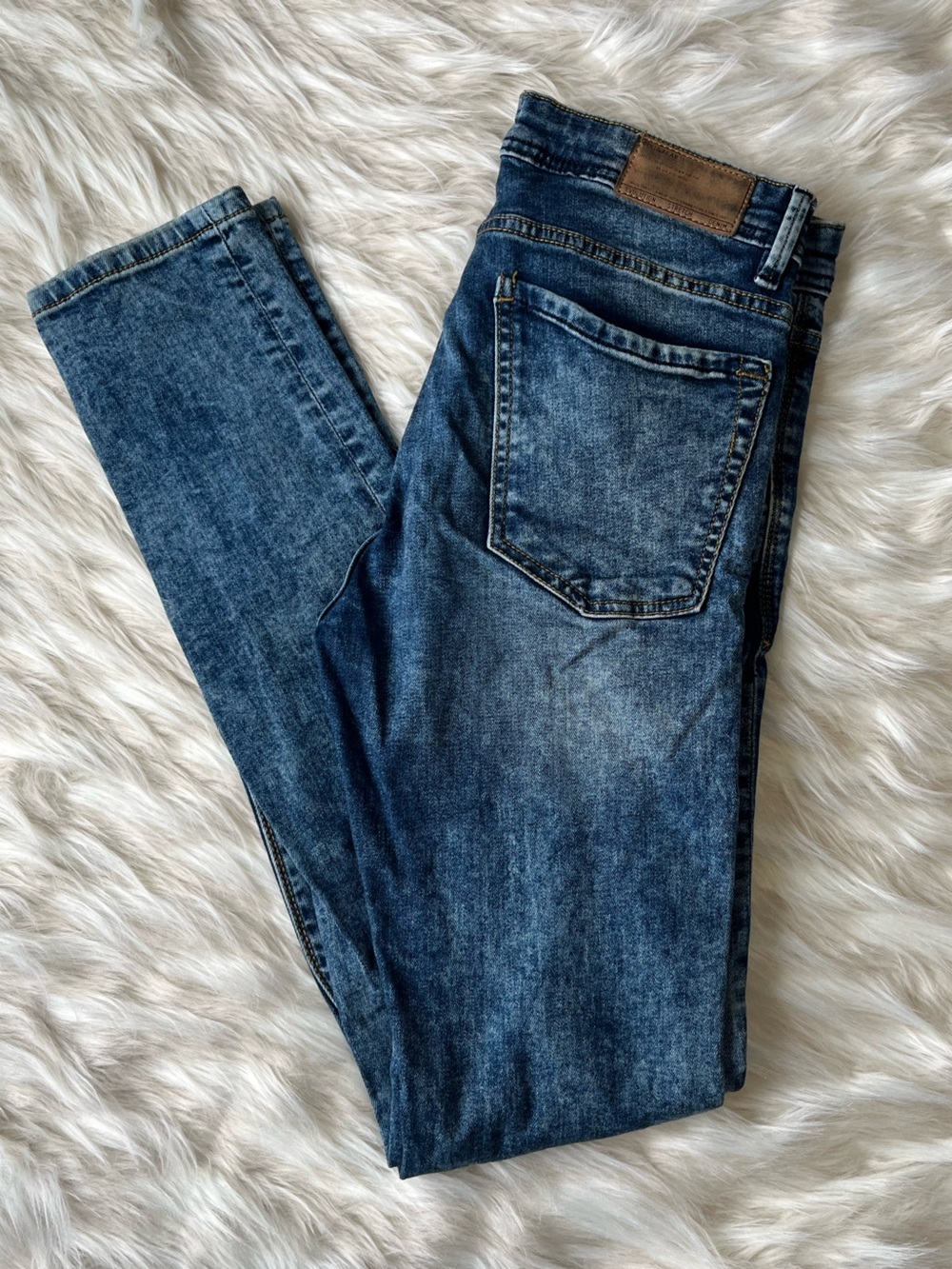 Pull & Bear Jeans Men's 30x31 Mid Rise Skinny Acid Wash